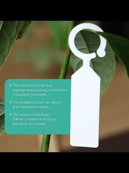 Бирки 20 штук, для маркировки растений, микс