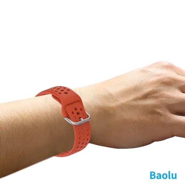 Силиконовый ремешок для часов Amazfit Bip Max и BiP6, 22 мм, красный, с быстросъёмным креплением