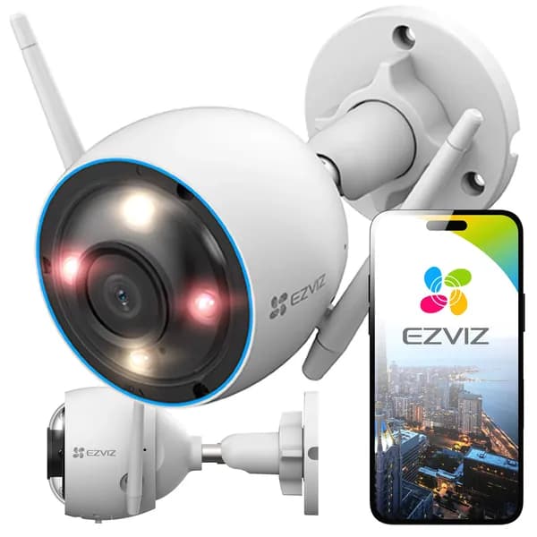 EZVIZ CS-H3C Color 5мп Уличная Wi-Fi камера c распознаванием людей и авто, с двусторонней аудиосвязью с ИК и LED-подсветкой и поддержкой MicroSD