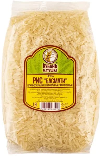 Рис длиннозерный Кубань матушка басмати пропаренный Югоптторг-23 м/у, 600 г