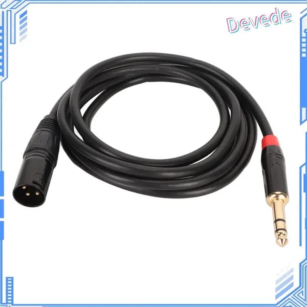 Кабель XLR Male to TRS, устойчивый и гибкий для микрофонов и музыкальных инструментов