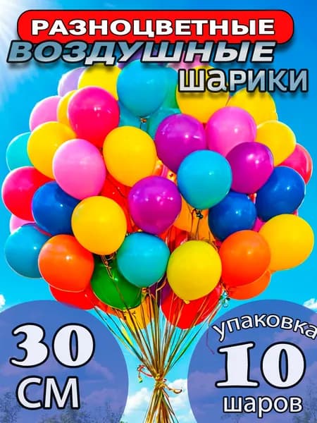 Набор воздушных шаров на День Рождения, для украшения праздника, разноцветные, 10 шт, 30 см