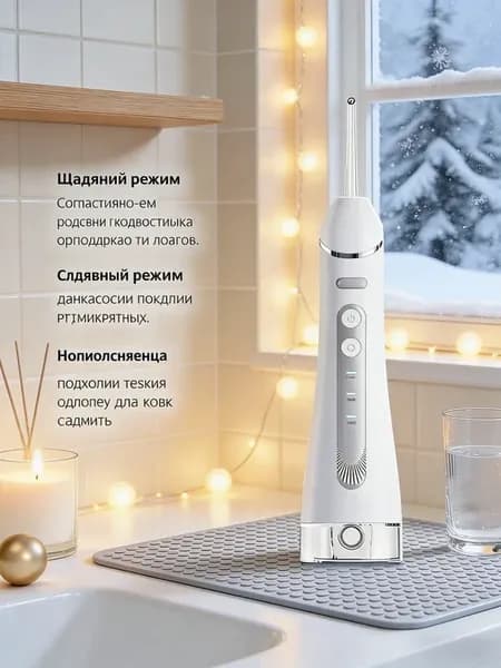 Ирригатор для зубов портативный с насадками для полости рта
