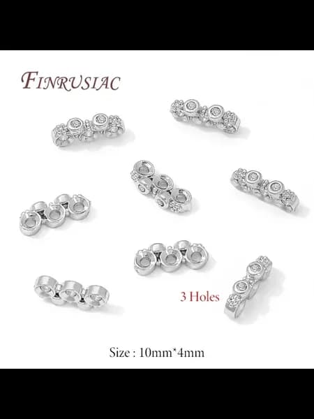 Разделитель для бижутерии, 10 шт, Rhodium Plated