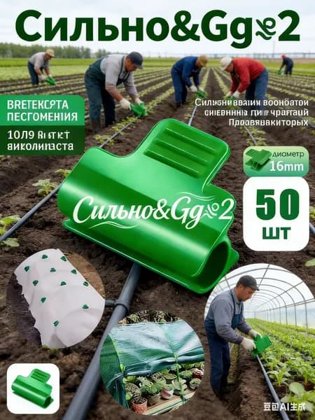Клипсы для парника1 х 1мм, ABS пластик, 50 шт