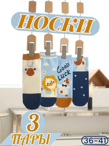 Носки женские женские тона, 3 пары
