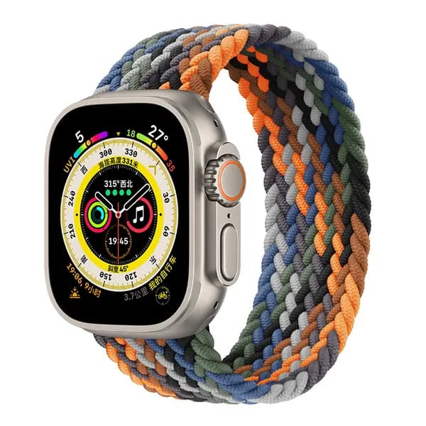 Pемешок для apple watch для часов нейлоновый,ремешок для смарт часов Apple Watch Series 1-11 , SE 38mm 40mm 41mm 42mm(Series 10 11), размер S (135MM)