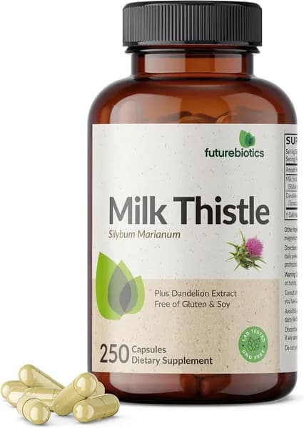 Futurebiotics Молочный чертополох Silymarin Marianum & экстракт одуванчика Поддержка здоровья печени