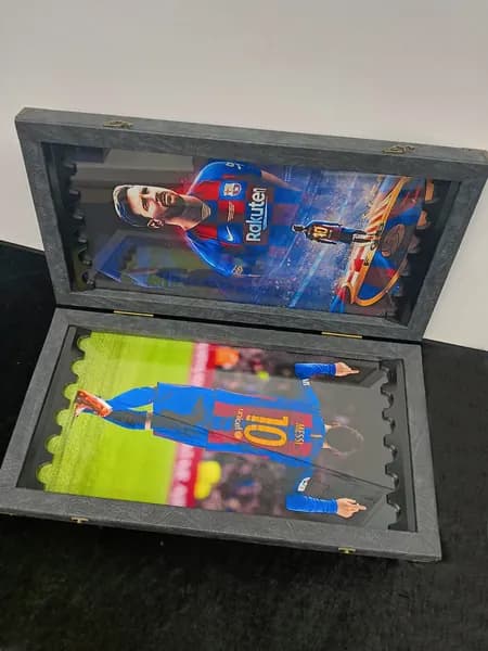 Нарды большие деревянные со стеклом "Messi" RS, размер 60х60 см, подарочные нарды, обтянуты экокожей премиум класса, стеклянное игровое поле