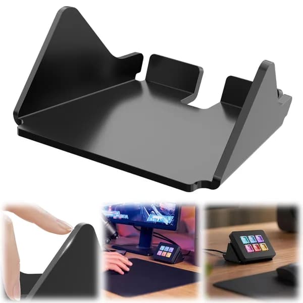 Акриловый стенд для Stream Deck Mini чёрный с антискольжением