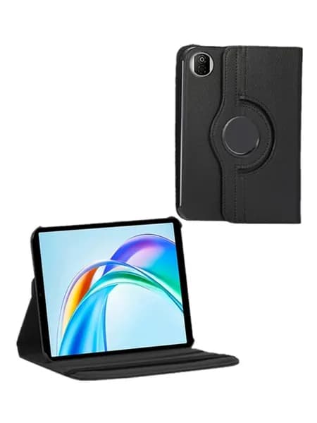 Чехол-книжка из ПУ-кожи для планшета HONOR PAD X7 8.7 дюйма , с 360 поворотом, опора для просмотра под разными углами, с карманом, черный, опора для просмотра под разными углами, с карманом, черный