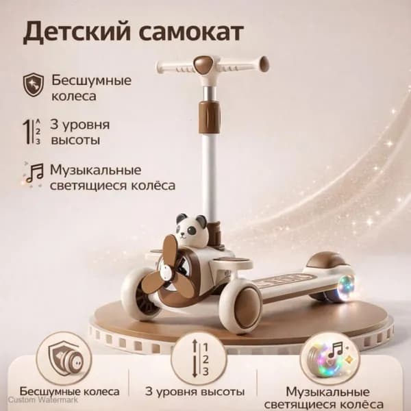 Самокат SKU00028-zongse, коричнево-красный