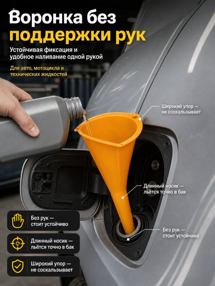 Автомобильная заливная воронка, универсальная, ярко-красная, прочная, для масла, бензина и антифриза, для дачи, гаража и садовой техники,воронка для бензина,автомобильная