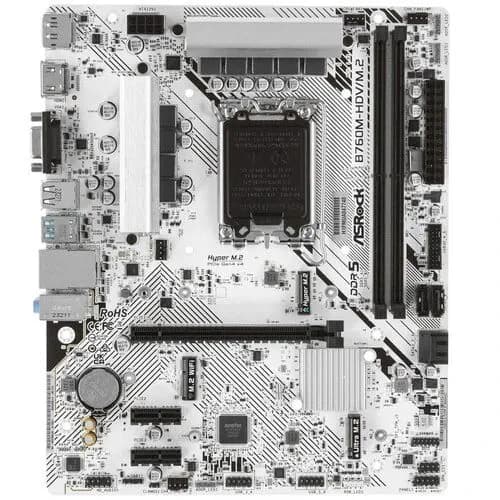 ASRock B760M-HDV/M.2 [LGA 1700, Intel B760, 2xDDR5-5600 МГц, 1xPCI-Ex16, 2xM.2, Micro-ATX], Материнская плата