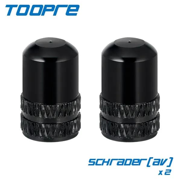 Колпачки на ниппель Schrader(AV), TOOPRE, черный цвет, 2 шт