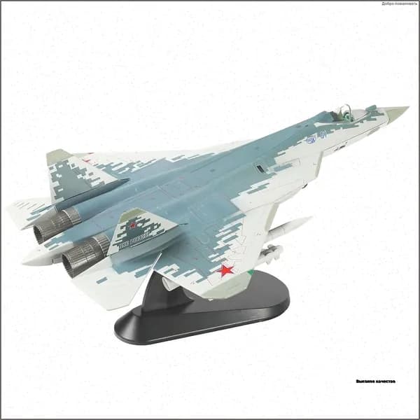 1 / 72 SU-57 Модель самолета с дисплейным стендом Военный стелс SU57 Plane Model Collection Подарок для взрослых