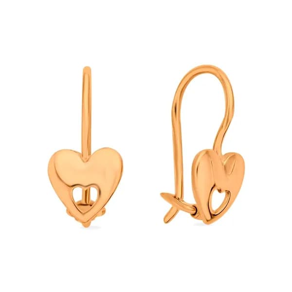 Серьги детские из красного золота 375 пробы 585GOLD