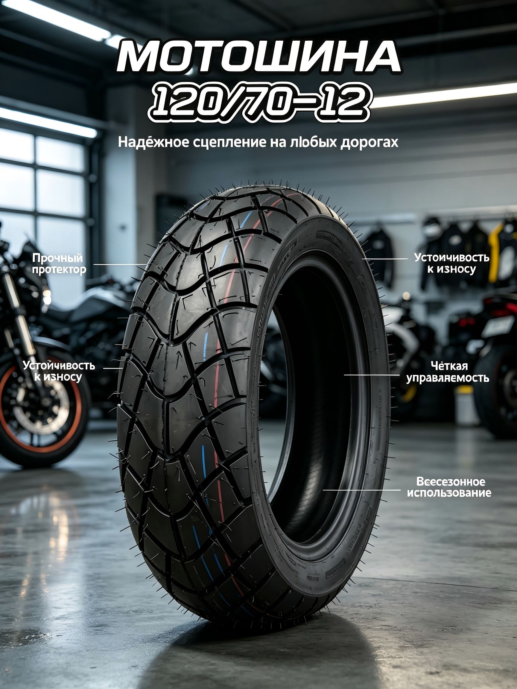 SOMOLEE  Мотошины120/70-12 Мотошины  120/70 R12  Front/Rear