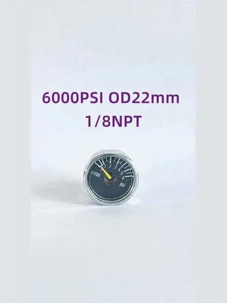 Od22 1/8NPT 6000PSI ЗИП, аксессуары для пневматики и страйкбола Манометр регулятора пейтбола пневматики и страйкбола Манометр регулятора пейтбола Od22 1/8NPT 6000PSI
