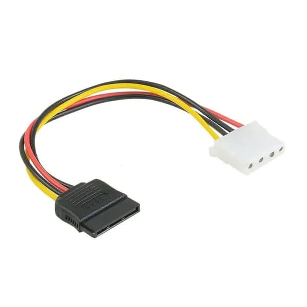 Кабель питания SATA Последовательный разъем SATA 15pin для подключения к разъему Molex IDE 4pin для подключения кабеля питания жесткого диска