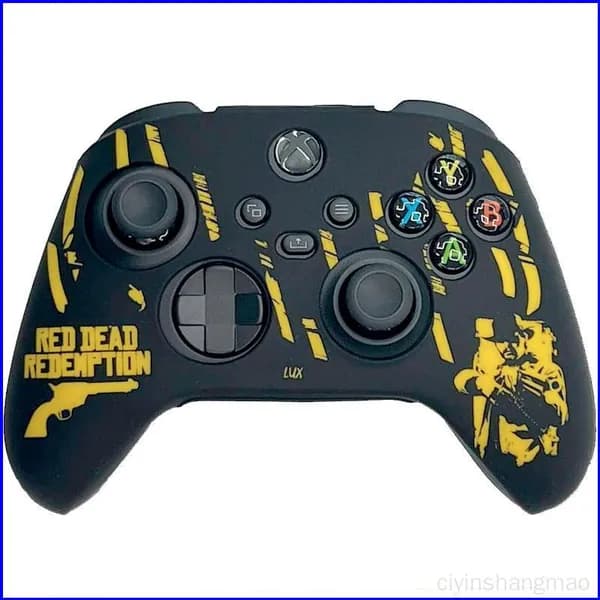 Силиконовый чехол для Xbox Series Controller (Red Dead Redemption) (черно-желтый)