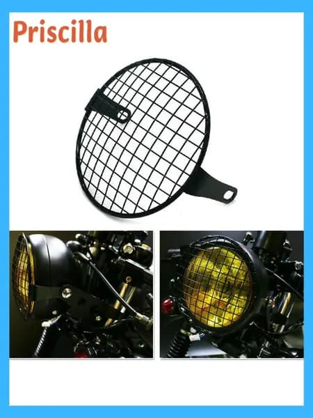 Защитная металлическая решётка для передней фары мотоцикла "GN125", "CG125" / маска-гриль, защищает стекло фар.