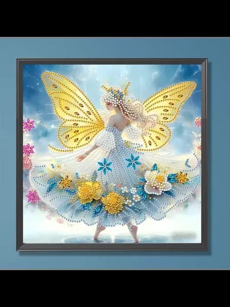 Золотая фея 5DDIY Частичная алмазная мозаика, 30х30 см