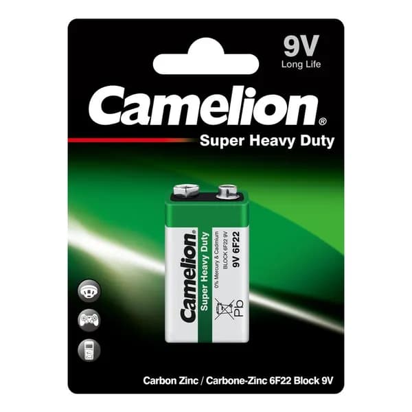Батарейка Camelion Крона 6F22 9В 190 мАч 6F22-BP1G 9В