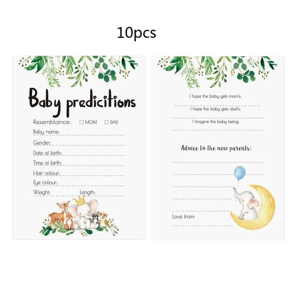 Набор из 50 карточек с предсказаниями и советами для Baby Shower, розовый