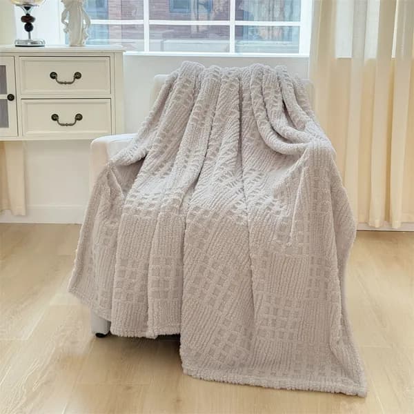 unbrand Плед 100x70 см ткань плюшевый коричневый