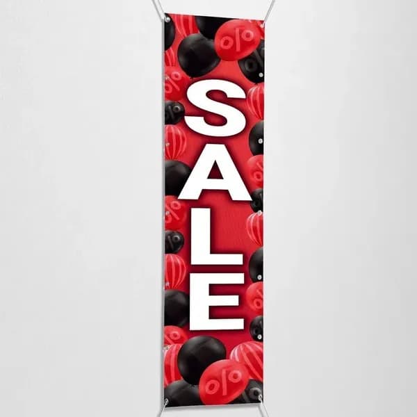Вертикальный баннер, рекламная вывеска "Sale" / 0.2x1 м.