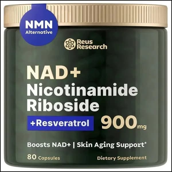 NAD+ С добавлением Никотинамид рибозида, Никотинамидрибозид Ресвератрол 900 мг, Высокочистая Добавка Для Борьбы Со старением, Придания Энергии, Концентрации Внимания, 80 Капсул