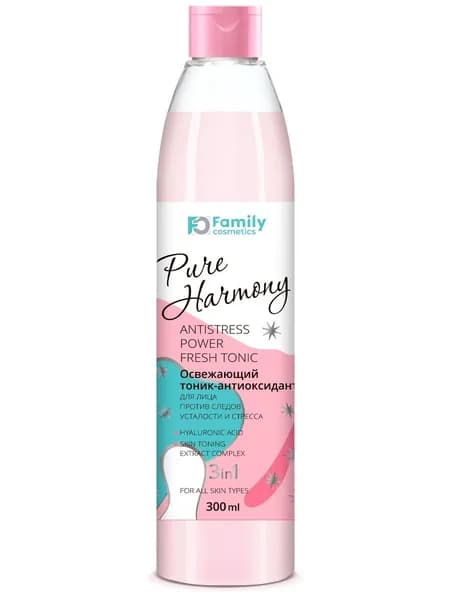Family cosmetics Освежающий тоник-антиоксидант для лица Pure Harmony, 300 мл
