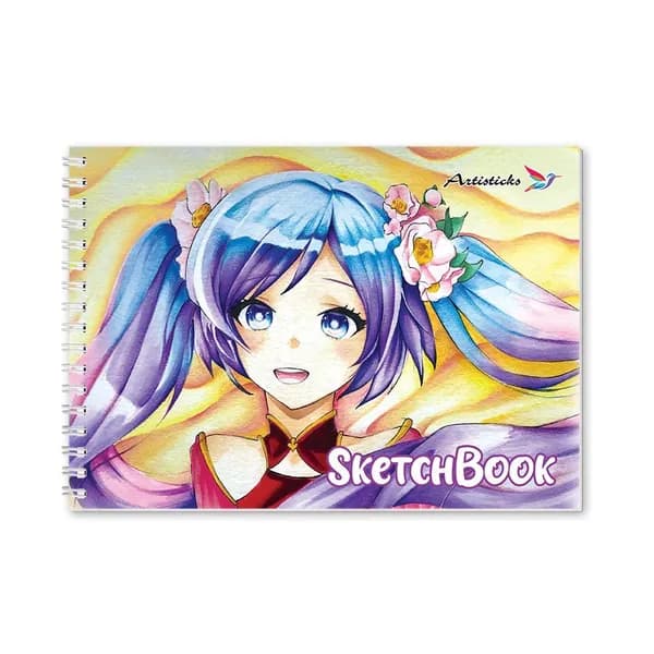Скетчбук ARTISTICKS Impression формат А5, 148х210 мм, 160 г/м2, 40 листов, твёрдая подложка, гребень