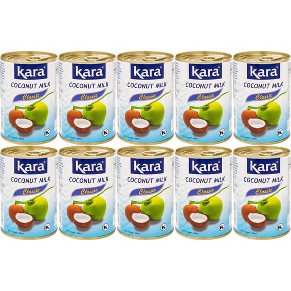 Растительный напиток кокосовый Kara Classic 17% 0,4 л, набор: 10 штук