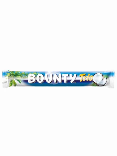 Шоколадный батончик Bounty Trio, кокос в молочном шоколаде, 82,5 г