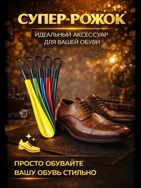 Ложка для обуви длинная для пожилых без наклонов