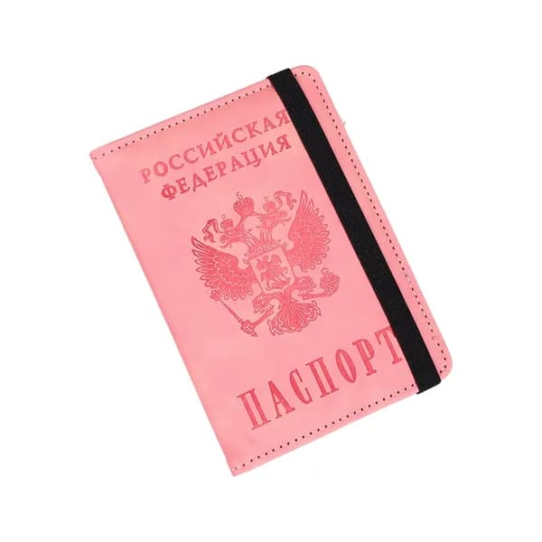 Кожаный держатель паспорта ручной работы с картхолдером
