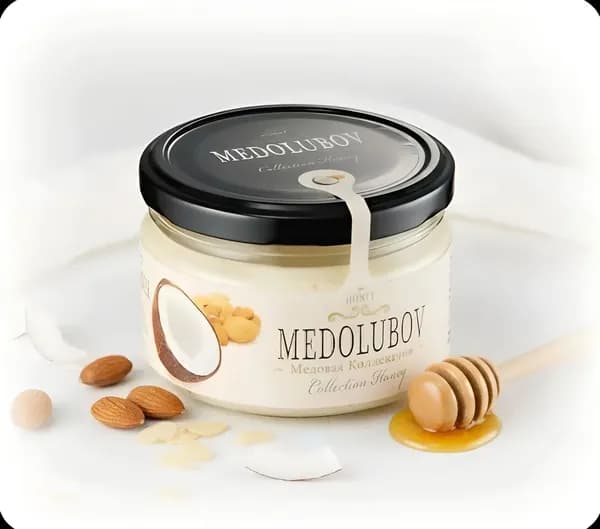Медовое суфле с Кокосом и Миндалём "Medolubov" 250мл