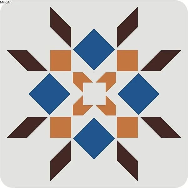 1 шт. Трафарет для лоскутного одеяла Barn Quilt 30x30 см, многоразовый, солнечный трафарет, ромбовидный узор