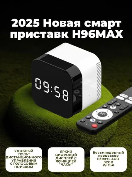 Смарт ТВ box модель 2025 H96 MAX с мощным 8-ми ядерным процессором
