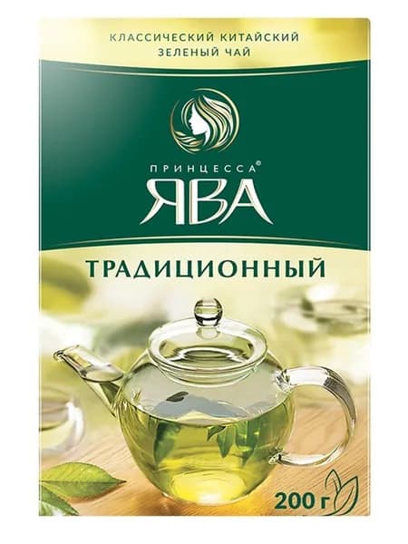 Чай листовой зелёный Принцесса Ява Традиционный, 200 г
