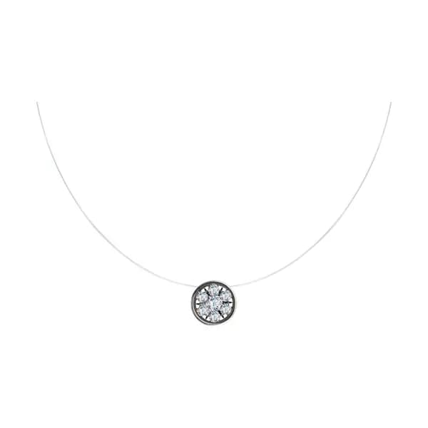 Колье на леске DIAMANT-ONLINE с фианитом 585 пробы