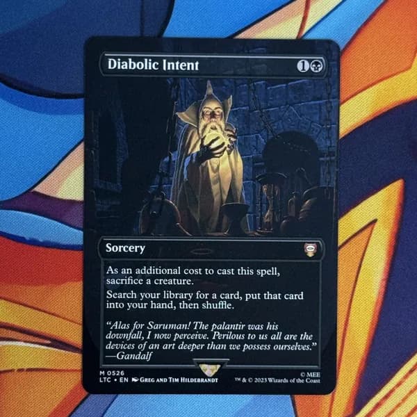 Кастомные прокси-карты высокого качества, MTG PROXY CARDS фойловые карты не, стандартный размер Diabolic Intent LTC #526