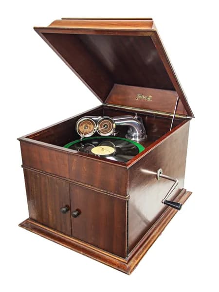 Патефон кабинетный Douphone, 1925 годы, Англия; дуб