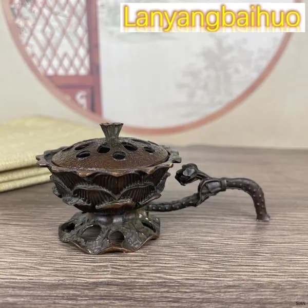 Раритетный кувшин для ладана в форме лотоса: драгоценное украшение для дома и офиса