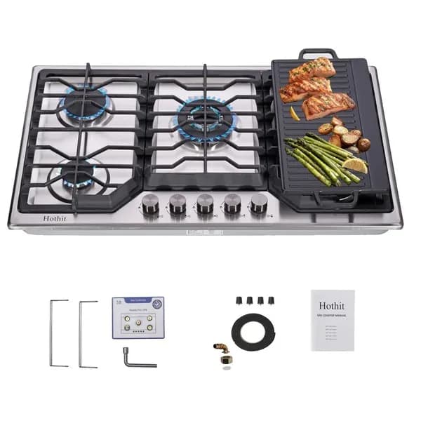 Hothit Газовая Варочная панель GASCOOKTOP, серебристый