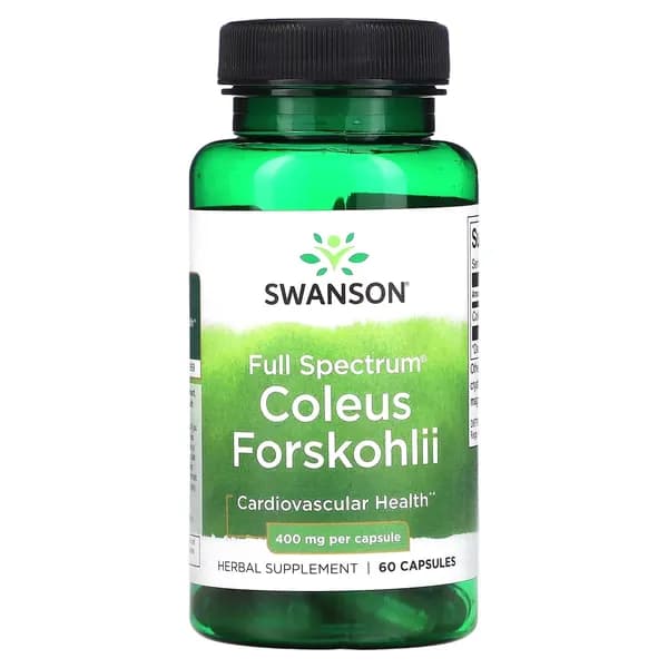 Swanson Coleus Forscohlii 400 mg // Колеос форсколи (форсколин) 400 мг, 60 капсул