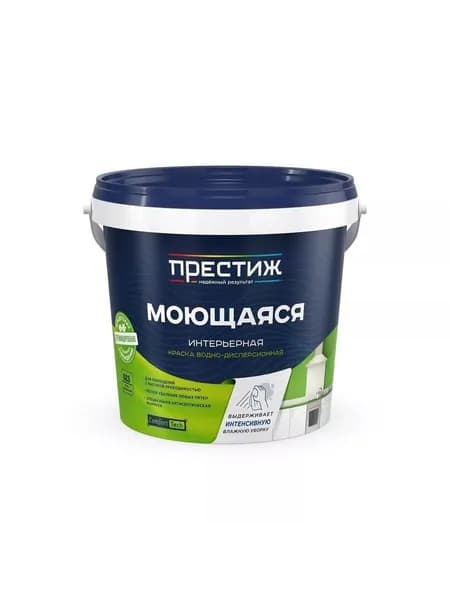 Краска водно-дисперсионная Престиж W-4 акриловая универсальная моющаяся матовая супербелая 1 кг