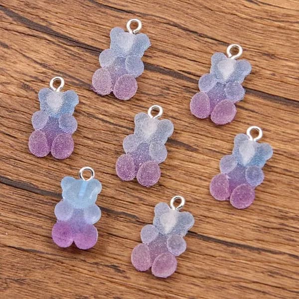 Подвеска из смолы градиентного цвета 10pcs